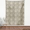 Ambesonne Beige Fabric by the Yard, Autumn Geometric Leaf Pattern Ornamental Foliage Design Abstract Line Arrangement, Decorative Fabric for Upholstery and Home Accents, 1 Yard, Beige Black